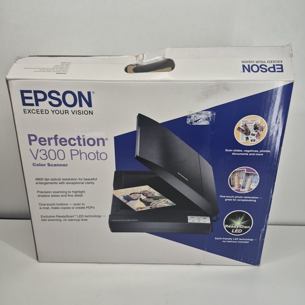Epson Perfection V300 Photo Flatbed Color Scanner B11B193081 USB 2.0